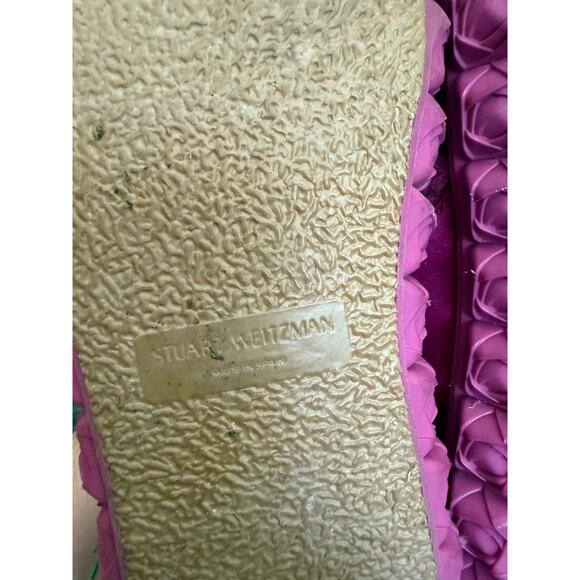Stuart Weitzman Fringiebell Pink Van Slip on Platform Sneakers Sz. 8.5 - Picture 4 of 9